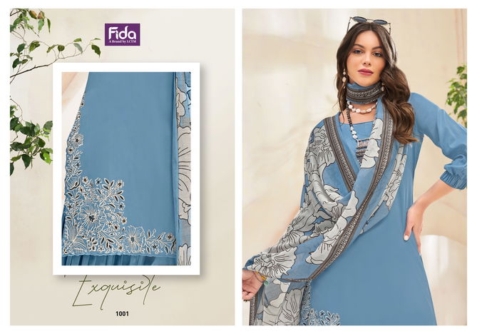 Keeva By Fida Printed Pure Cotton Satin Dress Material Wholesale Clothing Suppliers In India